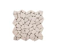 Mosaïque sol et mur en marbre crème - pack de 1m² (11 dalles de 30x30 cm) - POESY