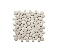Mosaïque sol et mur galets naturels crème - pack de 1m² (dalles de 30x30 cm) - OLA