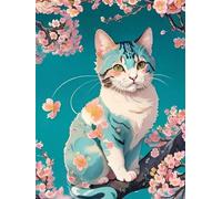 Mosaïque Strass Carrée Autocollants De Peinture Diamant Mignons De Chat Animal De Compagnie Guérisseur Loisir Créatif Débutant, Idée Cadeau Original Pour Noël