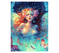 Mosaïque Strass Carrée Peinture De Fille De Dessin Animé Peinture Au Diamant Faite À La Main Ab Diamant Salon Loisir Créatif Débutant, Idée Cadeau Original Pour Noël