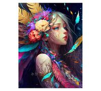 Mosaïque Strass Carrée Peinture De Fille De Dessin Animé Peinture Au Diamant Faite À La Main Ab Diamant Salon Loisir Créatif Débutant, Idée Cadeau Original Pour Noël