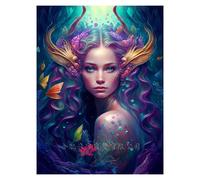 Mosaïque Strass Carrée Peinture De Fille De Dessin Animé Peinture Au Diamant Faite À La Main Ab Diamant Salon Loisir Créatif Débutant, Idée Cadeau Original Pour Noël