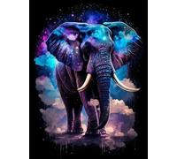 Mosaïque Strass Carrée Peinture De Salon Faite À La Main Avec Un Éléphant Et Un Autocollant En Diamant Loisir Créatif Débutant, Idée Cadeau Original Pour Noël