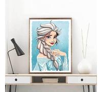 Mosaïque Strass Carrée Peinture Diamant 3d Carrée Et Ronde Faite À La Main Avec Motif De Princesse Et De Dessin Animé Loisir Créatif Débutant, Idée Cadeau Original Pour Noël