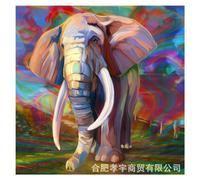 Mosaïque Strass Carrée Peinture Et Broderie Au Diamant Faites À La Main Avec Éléphant, Écureuil Et Oiseau Loisir Créatif Débutant, Idée Cadeau Original Pour Noël