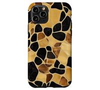 Mosaïque Tortue - Motif Carrelage Abstrait Brun Doré Coque pour iPhone 11 Pro