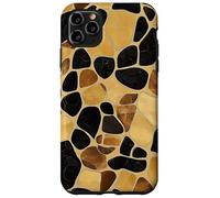 Mosaïque Tortue - Motif Carrelage Abstrait Brun Doré Coque pour iPhone 11 Pro Max