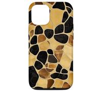 Mosaïque Tortue - Motif Carrelage Abstrait Brun Doré Coque pour iPhone 12/12 Pro