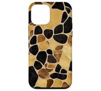 Mosaïque Tortue - Motif Carrelage Abstrait Brun Doré Coque pour iPhone 12 Mini