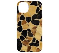 Mosaïque Tortue - Motif Carrelage Abstrait Brun Doré Coque pour iPhone 14 Plus