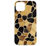 Mosaïque Tortue - Motif Carrelage Abstrait Brun Doré Coque pour iPhone 15 Plus