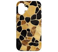 Mosaïque Tortue - Motif Carrelage Abstrait Brun Doré Coque pour iPhone 16