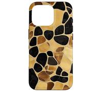 Mosaïque Tortue - Motif Carrelage Abstrait Brun Doré Coque pour iPhone 16 Pro