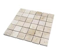 Mosaïque Travertin - Beige - 4.8 x 4.8 cm