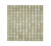 Mosaïque Travertin Vieilli Ivoire, 30,5 x 30,5 cm, pour Sols et Murs Intérieurs et Extérieurs