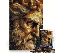 Mosaïque Zeus pour Adultes, Puzzle de 1000 pièces, Sharp Remember Calm Recreation Uniform Cut, Cadeau Festif (38x52cm)