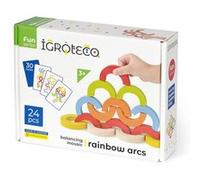 Mosaïques équilibrantes en bois Arcs arc-en-ciel 24 pièces IGROTECO G
