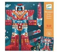 Djeco Collages Mosaïques Space Battle Multicolore