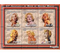 Mosambik 2427-2432 Feuille Miniature (complète.Edition.) Neuf avec Gomme Originale ** MNH 2002 Marilyn Monroe (Timbres pour Les collectionneurs) Célébrités/Cinéma/Théâtre/Radio