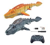 Mosasaurre Jouet Aquatique - 40 x 14,5 x 8 cm contrôlé par lumière et pulvérisation d'eau | Jouets de Piscine pour | Fiscal idéal, piscines, Jeux d'été et activités de Plein air