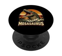 Mosasaurus Retro Ocean Ancient Sea Monster Predator Reptile PopSockets PopGrip Adhésif