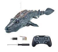 Mosasaurus Water Toy - Jouet de piscine télécommandé avec lumières et spray, jouet de dinosaure natation | Fun Mosasaurus pour , jouet d'eau interactif pour lac, baignoire, spiag