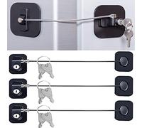 Moscare 3P Serrure de porte de réfrigérateur pour enfant Noir avec 6 clés