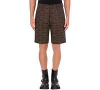 Moschino Allover Logo Jacquard Nylon Bermuda Shorts Brown Taille: 46 | Shorts de Sport Outlet | Homme | Marron