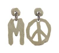 Moschino - Boucles d`oreilles Effet Pierre Flinstones - Femme - Accessoires - Vert - Taille: ONE Size