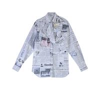 Moschino - Camicia Giornale - Femme - Blouses et Chemises - Multicolore - Taille: 38 FR