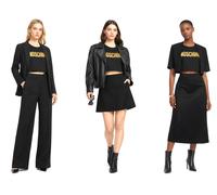 Moschino Couture Milano T-Shirt Court Avec Application 3D Dorée Neuf L