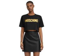 Moschino Couture Milano T-Shirt Court Doré Avec Application 3D Neuf XXS