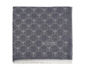 Moschino, Femme, Accessoires, Gris, Taille: ONE Size Scarf with monogram