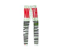 Moschino, Femme, Pantalons, Multicolore, Taille: 42 FR Leggings en coton à imprimé graphique