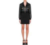 Moschino Heart Buttons Nappa Leather Jacket Black Taille: 36 | Vestes sans manches Outlet | Femme | Le Noir