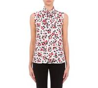 Moschino Hearts & Flowers Silk Twill Top White Taille: 46 | Tanktops Outlet | Femme | Blanche