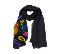 Moschino - Logo Orsetto Scarf - Femme - Accessoires - Noir - Taille: ONE Size