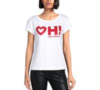 MOSCHINO LOVE Blouse Cœur OH Chemise T-Shirt Boxy Fit Strass Neuf S