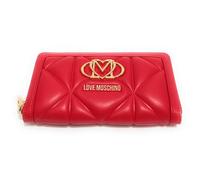 Moschino Portefeuille femme Love zip around matelassé JC5644, rouge, Taglia Unica, Décontracté