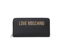 Moschino Portefeuille femme Love zip autour noir JC5611 NOIR, Noir doré., Taglia Unica, Décontracté