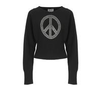 Moschino - Pull noir avec logo Peace - Femme - Pulls - Noir - Taille: 40 FR