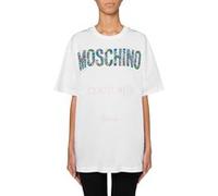 Moschino RetrÒ Flowers Logo Jersey T-shirt White Taille: S | Chemises Outlet | Femme | Blanche