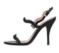 Moschino Ric Rac Glitter High Sandals Black Taille: 36 | Sandales Outlet | Femme | Le Noir