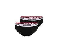 MOSCHINO Slip élastique logo bi-pack, Noir , M
