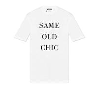 Moschino - T-shirt avec des écritures brodées - Homme - Tops - Blanc - Taille: L