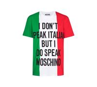 Moschino - T-shirt Je ne parle pas italien - Homme - Tops - Multicolore - Taille: M
