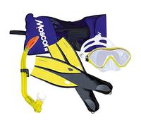 Mosconi Trio Bora Junior Snorkeling Set Jaune,Bleu EU 35-37