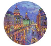 Moscou 1000 Pièces Puzzle Rond Classiques Scenique Spot Jeu D'Intelligence Cadeau Unique pour Adultes Et Enfants 1000pcs (67.5x67.5cm)