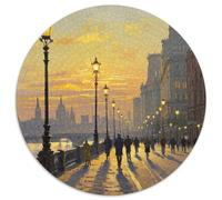 Moscou 1000 Pièces Puzzle Rond Classiques Scenique Spot Puzzles Éduchatif Défi Jouets Cadeau Unique pour Adultes Et Enfants 1000pcs (67.5x67.5cm)