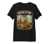 Moscou Russie Maison de Vacances Moscou Voyage en Famille T-Shirt Haut de Gamme